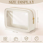 Hsei 12 Pcs Clear Makeup Bags Diaper Bag Organizer Travel Toiletry Bags - Image 2