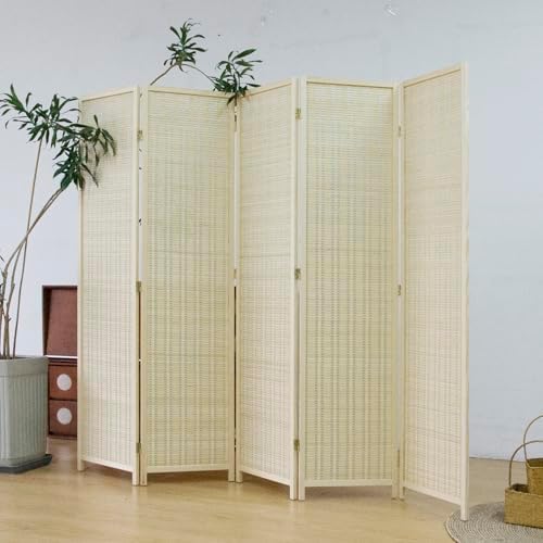Furnnylane 5 Panel Bamboo Room Divider – 5.6 ft Tall Folding Privacy Screen - Image 5
