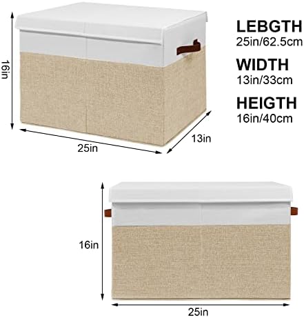 Large Toy Storage Box with Lid, Toy Chest Bin Boxes Basket with Dividers - Image 3