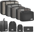 9 Set Packing Cubes for Travel Essentials by Unknown