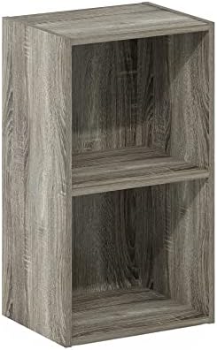 Furinno PASIR Book Shelf, 2-Tier Modern Bookshelf, Open Shelves Bookcase 9 x 12 - Image 6