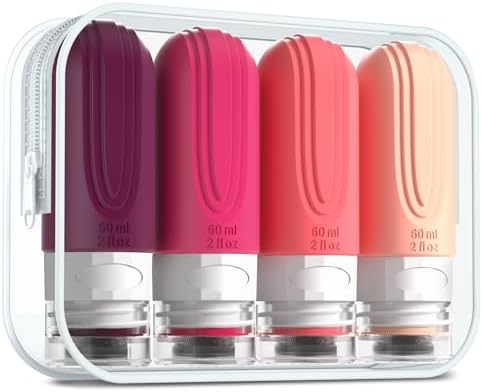 Mrsdry Travel Bottles for Toiletries, Tsa Approved 2oz Travel size Bottles by Mrsdry