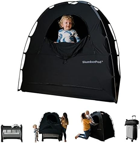 SlumberPod Portable Privacy Pod Blackout Canopy Crib Cover, Sleeping Space by SlumberPod