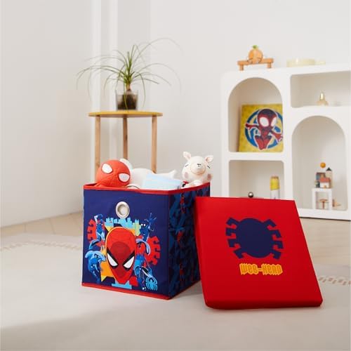 Idea Nuova Marvel Spiderman Collapsible Fabric Storage Cube, 10” Organizer Bin - Image 6