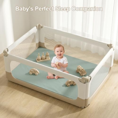 Pack N Play Sheets Fitted, Mini Crib Sheets, Breathable Soft Unisex Playard - Image 6