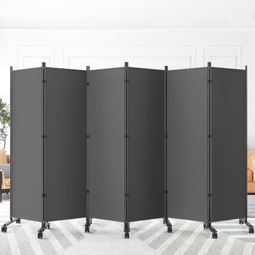 SUNALLY Room Divider Privacy Screens, 6 Panels Dividers by SUNALLY