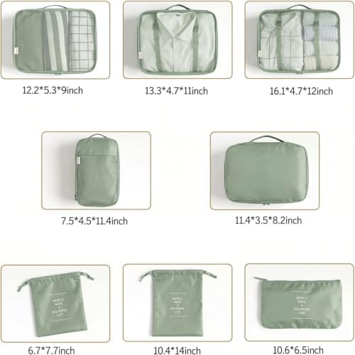 LANSKLBD 6/8 Set Packing Cubes for Suitcases Travel Luggage Packing Organizers - Image 7