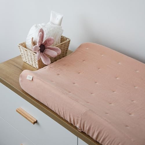 Crane Baby Violet Daisy Tuck Quilted Changing Pad Cover, Fits Standard Size - Image 4