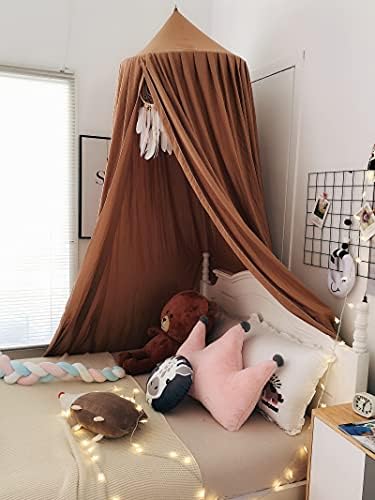 Crib Bed Canopy for Kids Girls, Round Dome Netting Mosquito Net Canopy Bed by KingKara