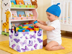 Rectangular Purple butterfly basket, Girls Storage Bin Organizer, Baby Storage - Image 4