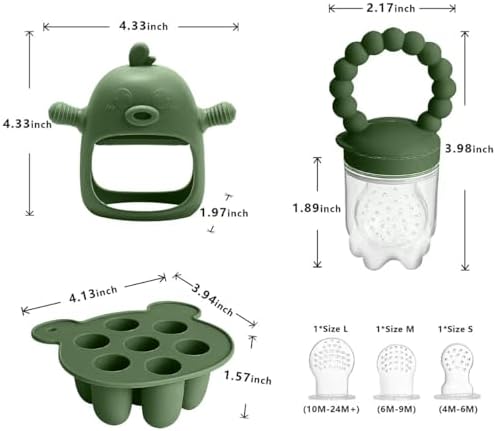 3-in-1 Baby Food & Fruit Feeder Set – Breastmilk Popsicle Mold - Image 2