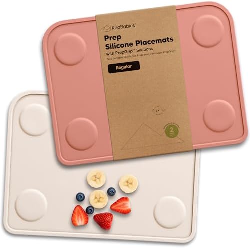 KeaBabies 2pk Silicone Placemats by KeaBabies
