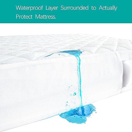 Zippered Crib Mattress Protector Waterproof, 6-Sided Encasement - Image 6