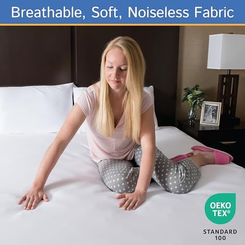 Futon Full Mattress Protector Waterproof Zippered Encasement Premium White Bed - Image 4