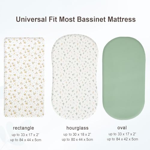 david's kids 3 Pack Bassinet Sheets, Ultra Soft Breathable Comfortable Baby - Image 7