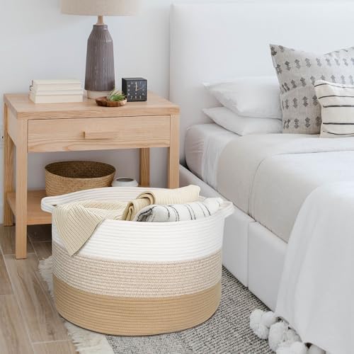 MEGASKET Extra Large Storage Basket, 22” X 22” X 14” Blanket Basket Living Room - Image 6