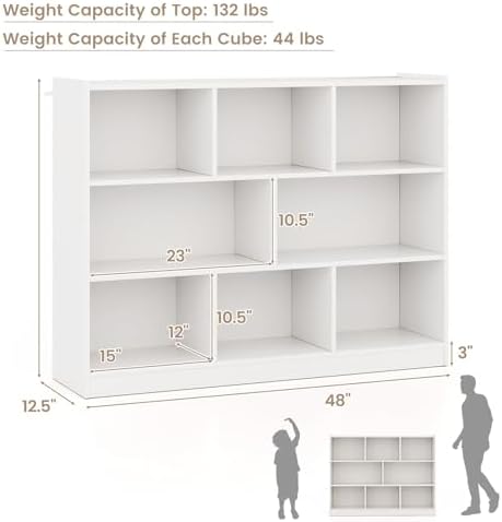 8 Cube Storage Organizer, Kids Cube Shelf Toy Storage - Image 2