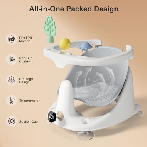 Baby Bath Seat, Bath Seats for Babies Sitting Up - Image 6