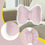 Fenteer Cute Bow Cushion, Soft Bowknot Decorative Throw Pillow, Comfortable - Image 3