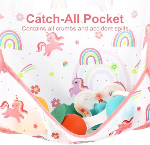 Accmor 5 Pack Long Sleeve Bibs, Baby Smock Waterproof Sleeved Bib Smock - Image 4