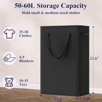 Optish 50L Slim Laundry Hamper, Small Laundry Basket - Image 3