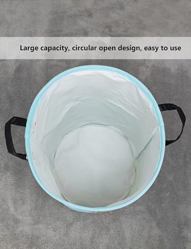Foldable Waterproof Round Fabric Laundry Basket Home, Forest Castle - Image 7