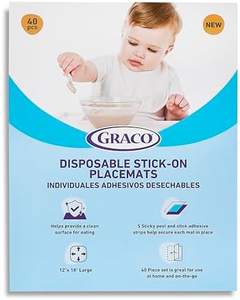 Graco Baby Disposable Stick-On Placemats, 40 Sheets - Image 6