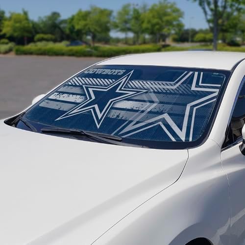 Fanmats NFL Windshield Sun Auto Shade, Sun Shield Sun Visor Accordion tri-fold - Image 2