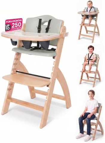 Abiie Beyond Junior Convertible Wooden High Chair by Abiie