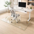 46 x 55 Inch Glass Chair Mat, 1/5 Inch Thick Tempered Glass Office Chair Mat by Tcyzest