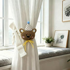 YGNNIU 2 Pack Cartoon Bears Curtain Tiebacks, Cute Embroidered Cartoon Animal by YGNNIU