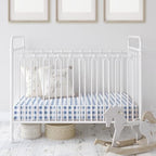 Peryiter 4 Pack Crib Sheets for Baby 52'' X 28" Blue Bow Crib Sheet - Image 6