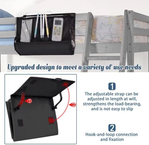 Bedside Caddy Organizer for Dorm Bed Rails - Image 4
