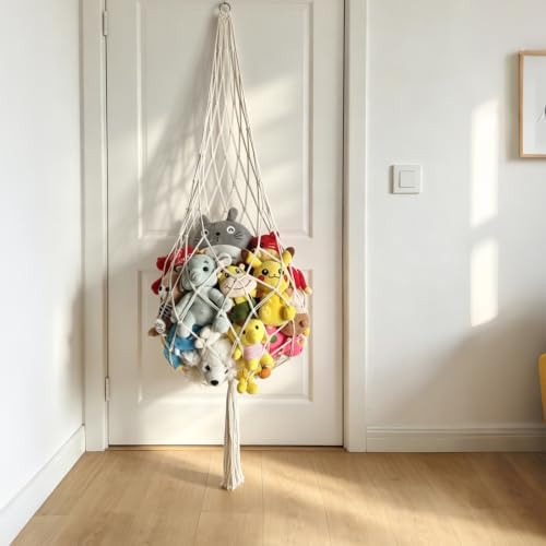 78 Inch Stuffed Animal Storage Net Corner Stuffy Hammock - Image 4