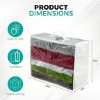 VitalUp Clear Plastic Storage Bags, Durable Zippered Storage Bags - Image 5