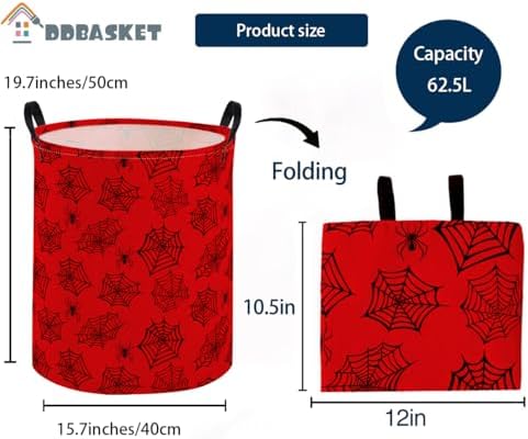 Kids Laundry Basket Spider Hamper - Image 2