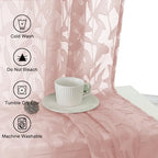 Lecloud Leia Blush Pink Sheer Curtains - Image 7