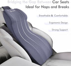 FLORICH Integrated Car Seat Lumbar Support Pillow & Car Neck Pillow Memory Foam - Image 4