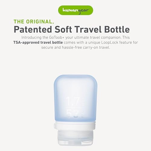 humangear GoToob+ | Refillable Silicone Travel Bottle | Locking Lid | Food-Safe - Image 2