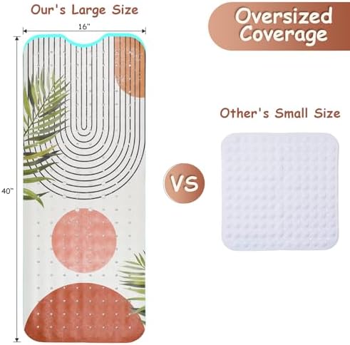 Bathtub Mat Non Slip, Bohemia Extra Long Bath tub Mat Shower Floor Mat - Image 2