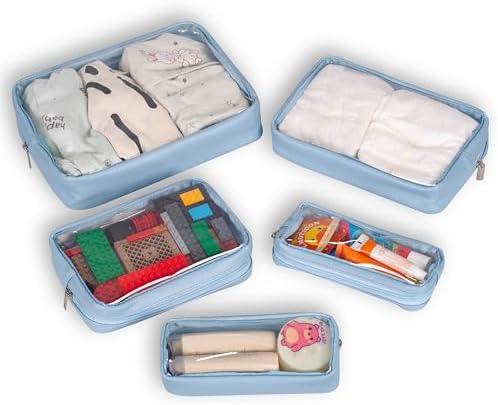 Remobia Hicol TSA Approved 5-Piece Diaper Bag Organizer Pouch Set Clear - Image 5