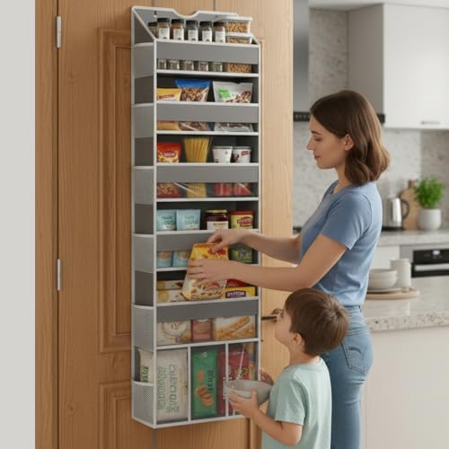 Over The Door Organizer, 6-Shelf Hanging Door Storage - Image 4