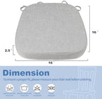 BUYUE Thickened 2.5" Dining Chair Cushions Set of 6, U-Shape High Density Foam - Image 3