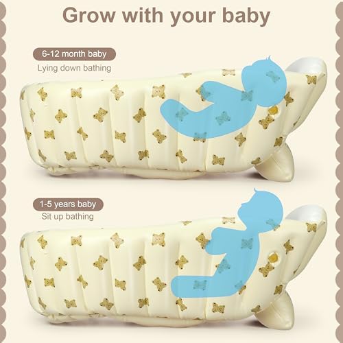 Mink Newborn to Toddler Bath Tub, Inflatable Baby Bathtub - Image 3