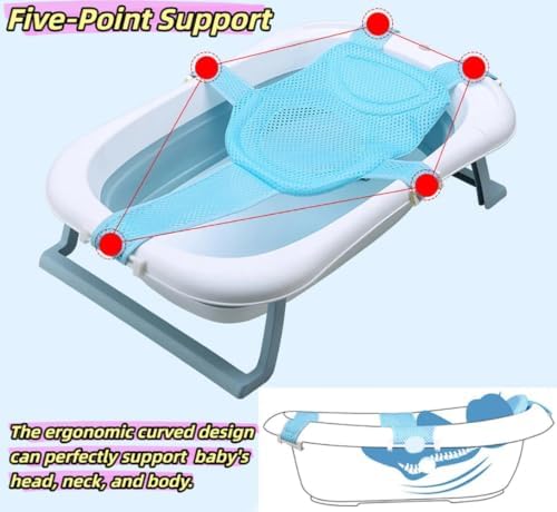 Baby Bath Seat Support Net Infant Bathing Support Mat Newborn Bath Tub Seat Mat - Image 5