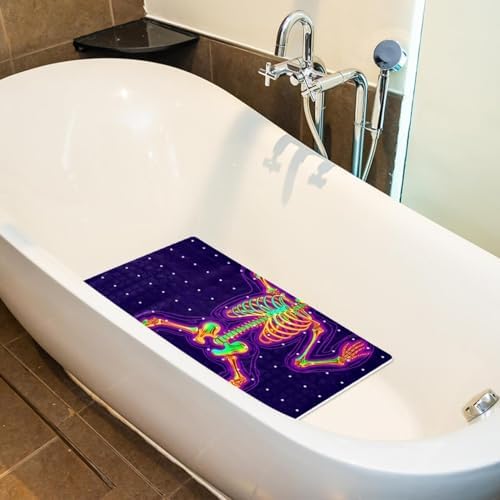 Shower Mat Non Slip, Neon Skeleton Anti Slip Bath Mat - Image 5
