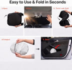 Car Windshield Sun Shade, Universal Fit Compact Sedan SUV, Sport Silver - Image 6