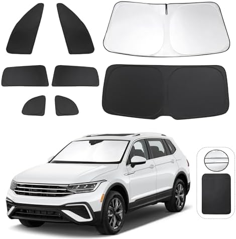 TINGLU 8PCS Window Shades for Volkswagen VW Tiguan 2018-2023 Accessories Car by TINGLU