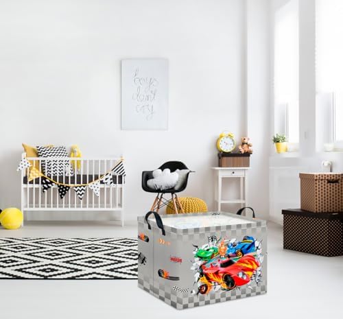 CLOCOR Rectangular Storage Basket, Collapsible Cute Pattern Storage Bin - Image 2