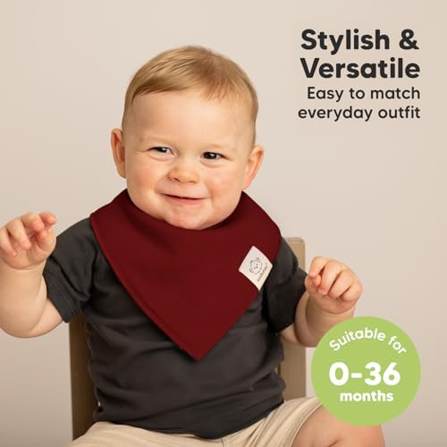 8pk Organic Baby Bandana Bibs for Drooling and Teething - Image 4